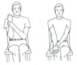 Elbow flexion and extension with overpressure