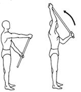 Shoulder flexion with stick