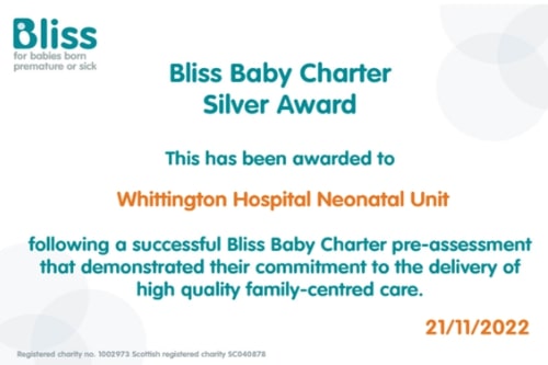 Neonatal Unit recognised for committing to high quality care