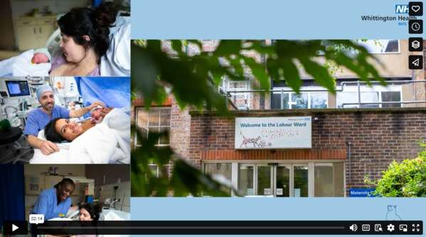 Screenshot of vimeo labour ward video