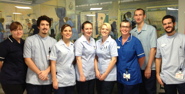 Lead nurse Fiona Long (third from right) with some of the new nurses