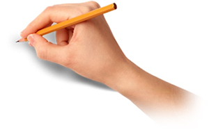 Hand holding a pencil Hand holding a pencil