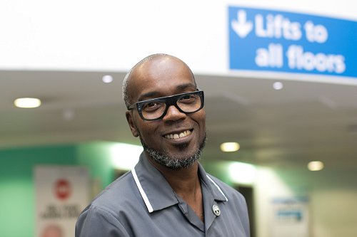 Smiling male nurse