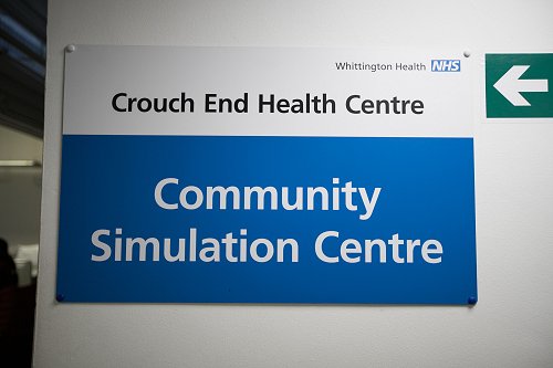 Crouch End Health Centre Community Simulation Centre sign