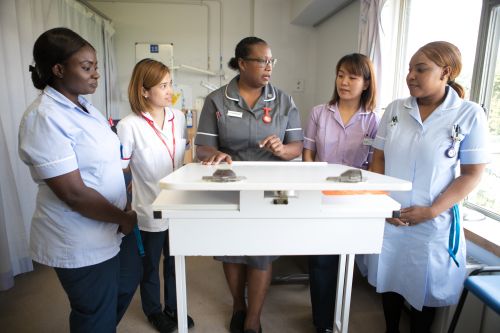 5 nurses in consultation
