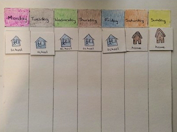 Use the timetable to prepare them for a change to their usual week Use the timetable to prepare them for a change to their usual week