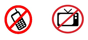 No Mobile Phone and No TV graphics No Mobile Phone and No TV graphics