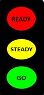 Ready Steady Go traffic light graphic Ready Steady Go traffic light graphic