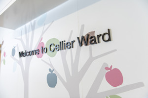 Cellier ward welcome sign