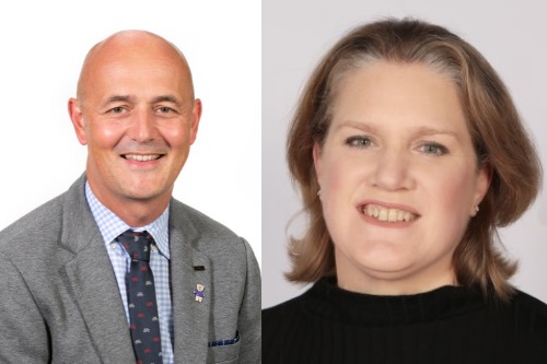Head shot photos of Matthew Shaw and Clare Dollery