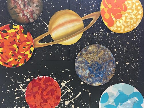 Planets from our solar system created using a mosaic technique