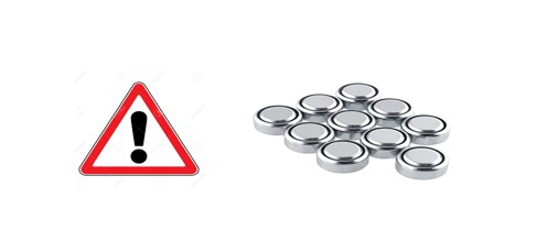 Alert symbol and coin batteries
