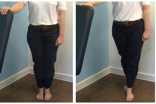 Images demonstrating Level 1 balence exercises