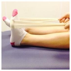 Stretch 2 - pull toes towards you with towel or bandage