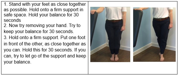 Level 1 balance exercises