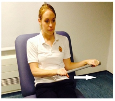 Active assisted external rotation exercise