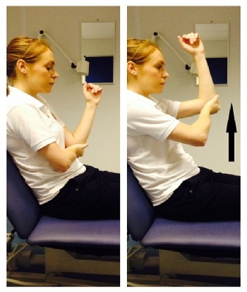 Active assisted flexion exercise
