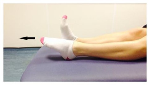 Image of foot with toes pointing down