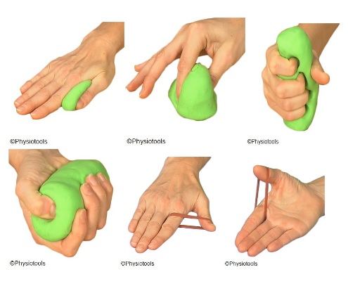 Green putty thumb exercises